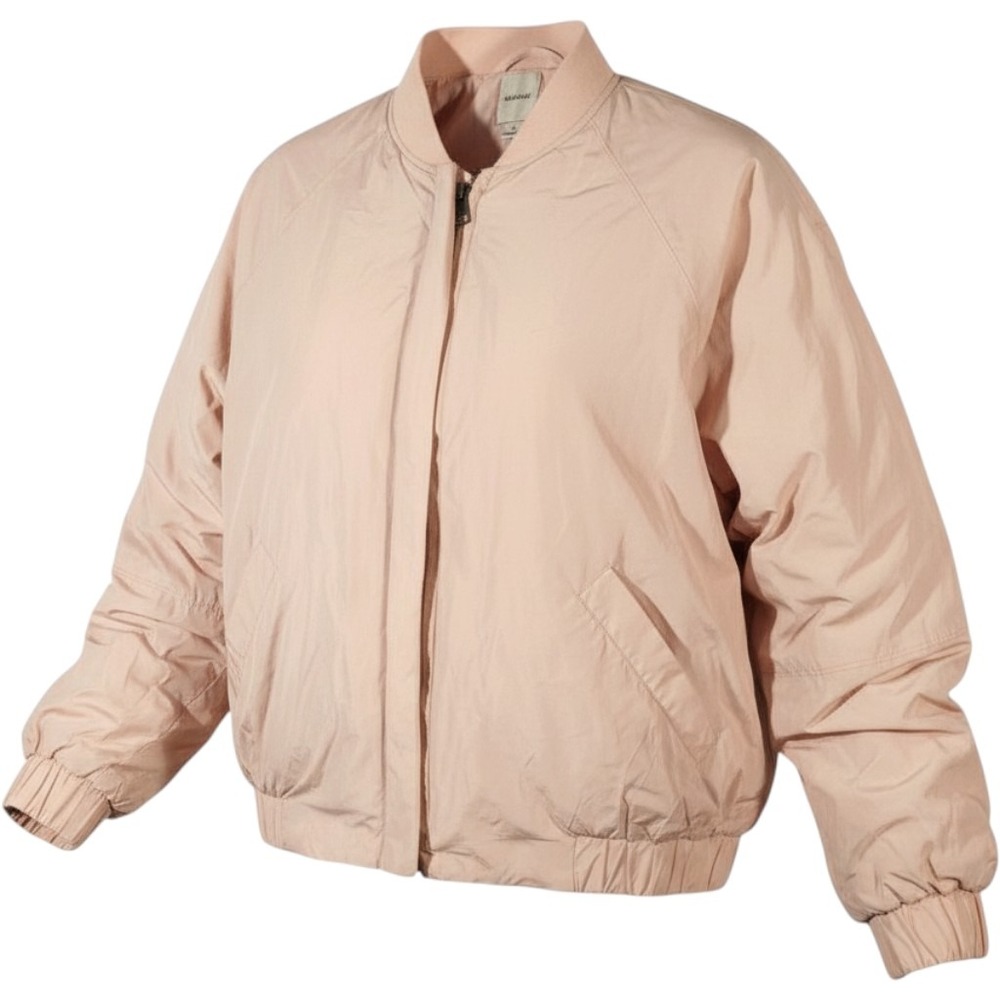 Maeve Anthropologie Bomber Jacket Womens Large Pink Lightweight Zip OB2069577